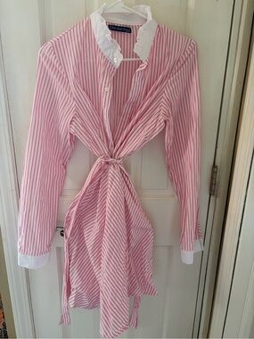 Kiel James Patrick Pink White Striped Dress